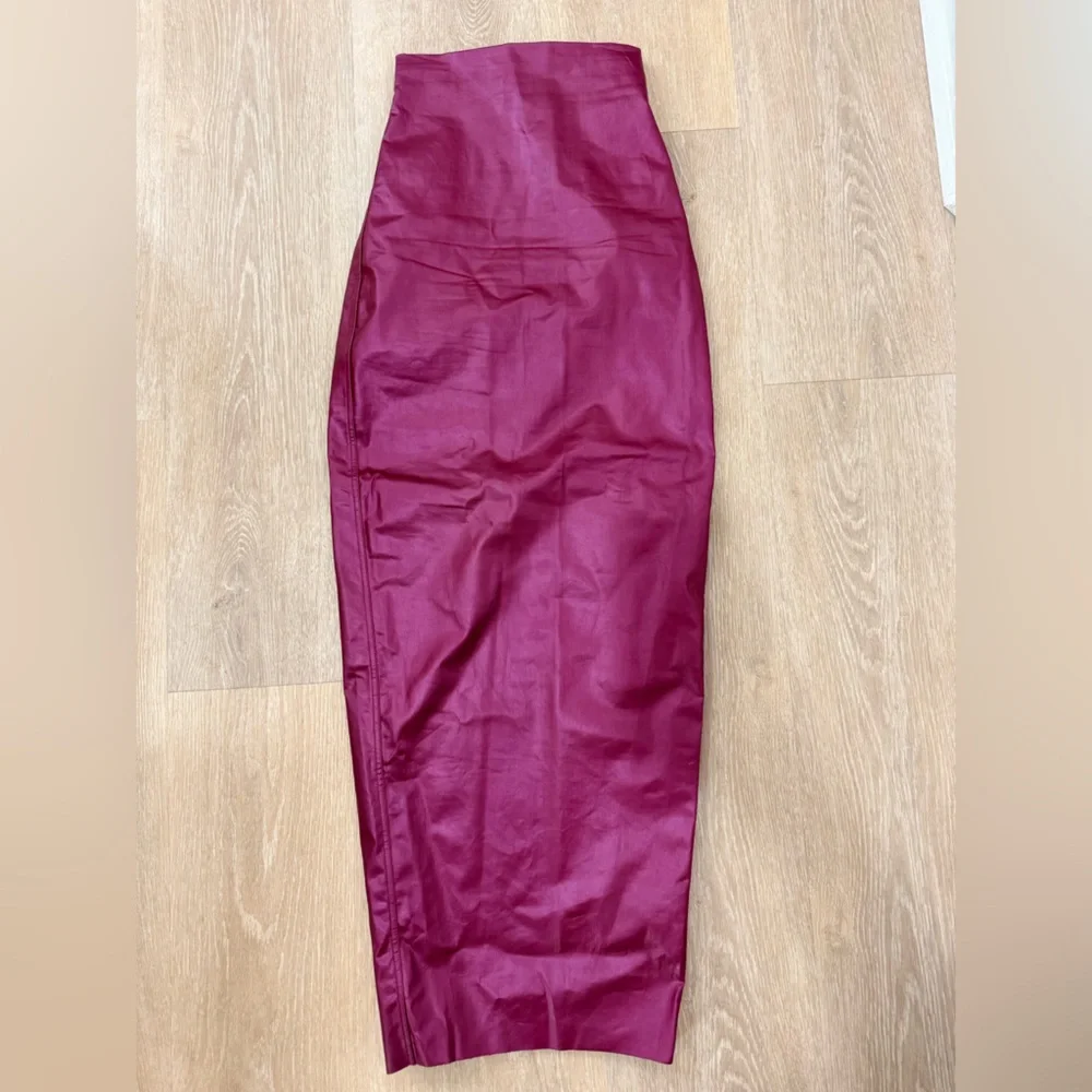 Rick Owens Coated Denim Maxi Pencil Skirt - Picture 3 of 9